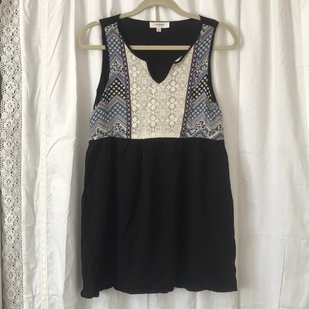 Umgee Black Printed Dress